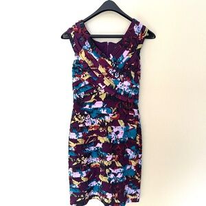 Adrianna Papell Fitted Sleveless Purple Dress size 10